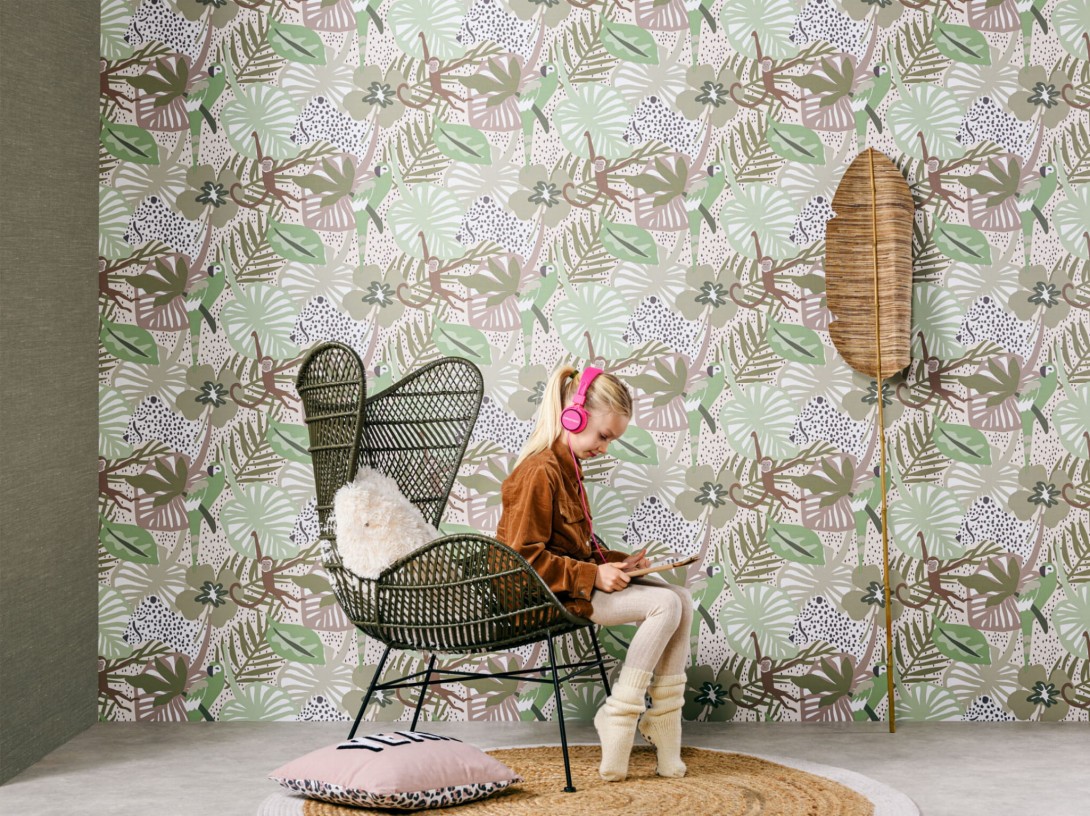 BN Walls 220722 Doodleedo Hide and Seek - tapeta biały gepard