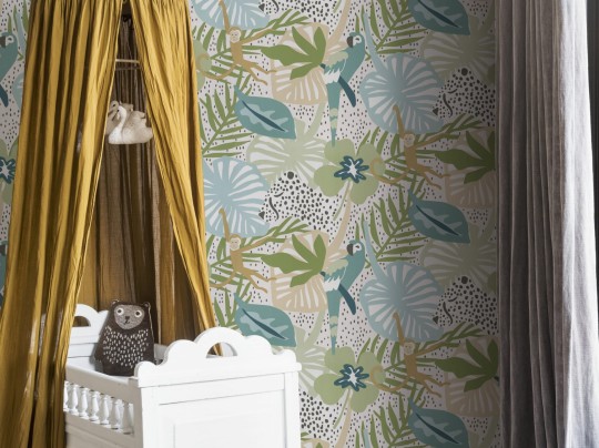 BN Walls 220723 Doodleedo Hide and Seek - tapeta biały gepard