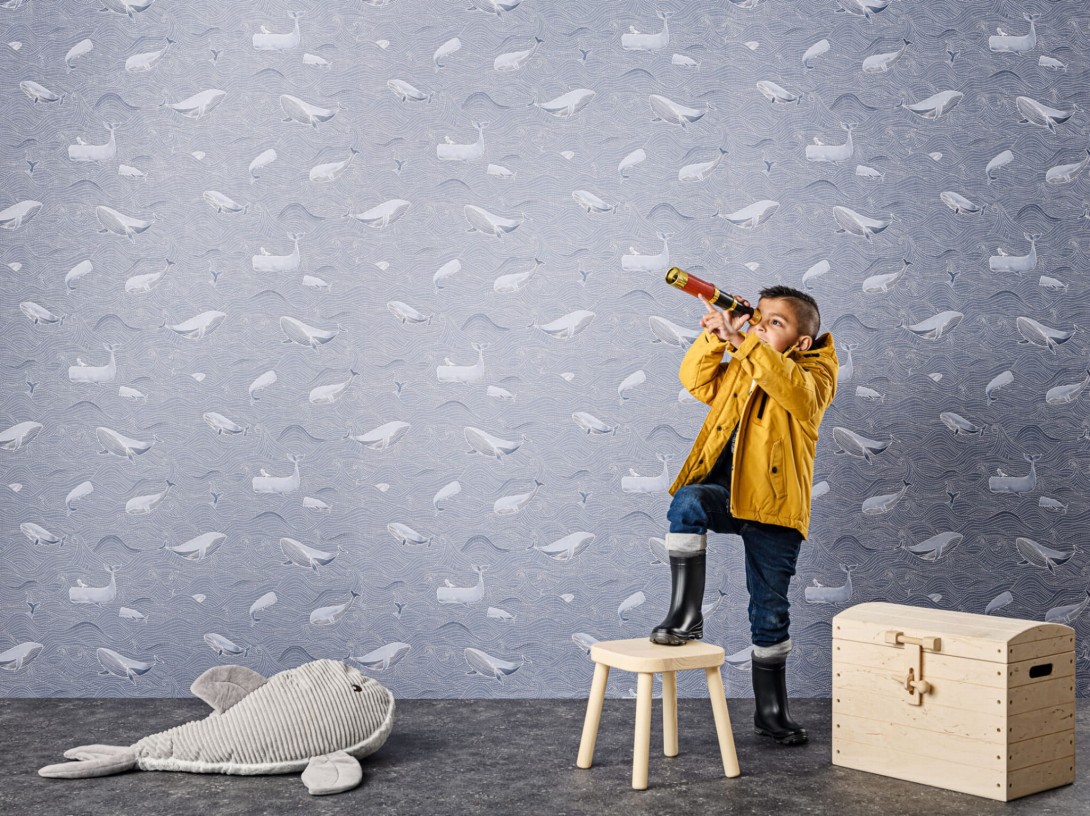 BN Walls 220733 Doodleedo Dive into the ocean - tapeta wieloryby
