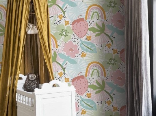 BN Walls 220772 Doodleedo Strawberry Fields - tapeta truskawki