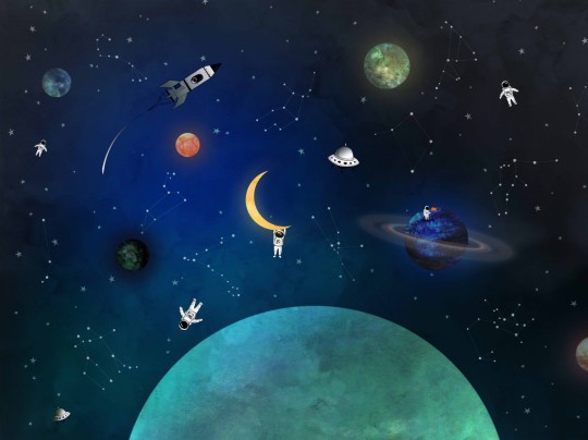 BN Walls 300438 Doodleedo Discovery - mural kosmos