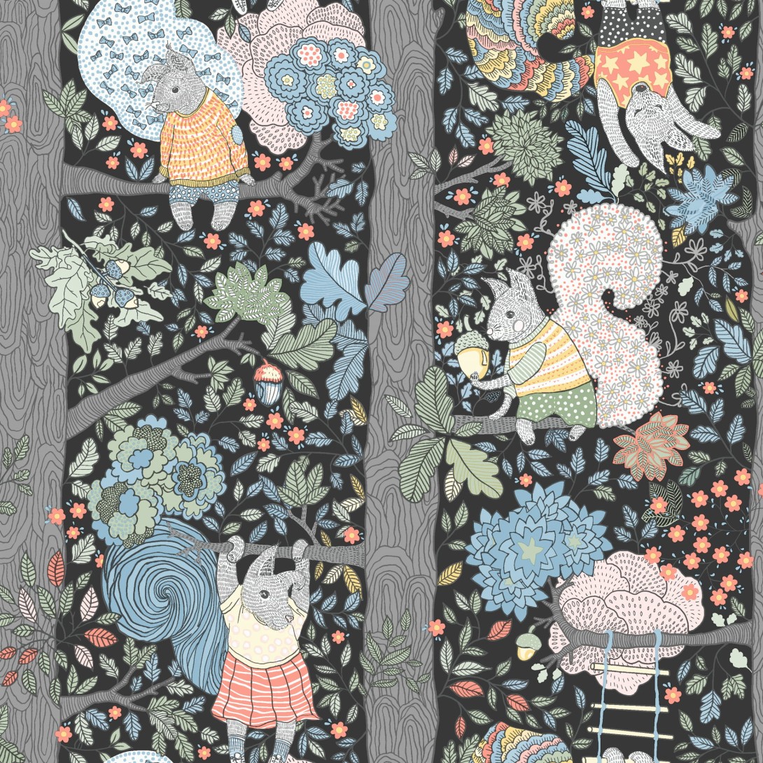 Boras Tapeter 6252 Scandinavian Designers Mini Charlie - tapeta w wiewiórki