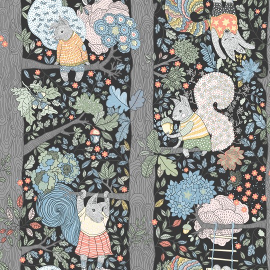 Boras Tapeter 6252 Scandinavian Designers Mini Charlie - tapeta w wiewiórki