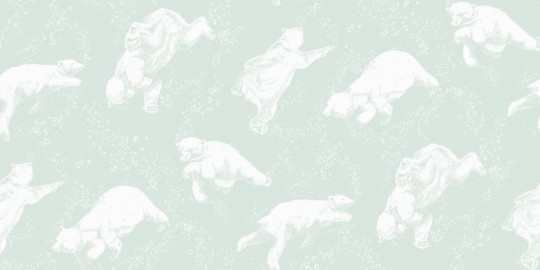 Boras Tapeter 6258 Scandinavian Designers Mini Polarn - tapeta pływające niedźwiedzie