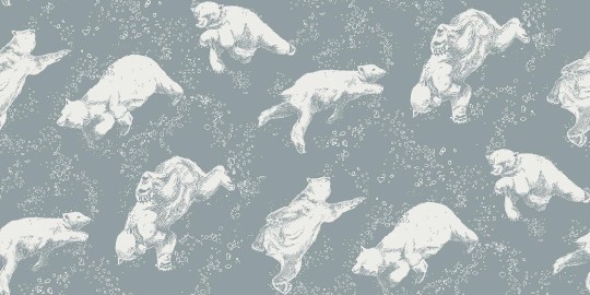 Boras Tapeter 6292 Scandinavian Designers Mini Polarn - tapeta pływające niedźwiedzie