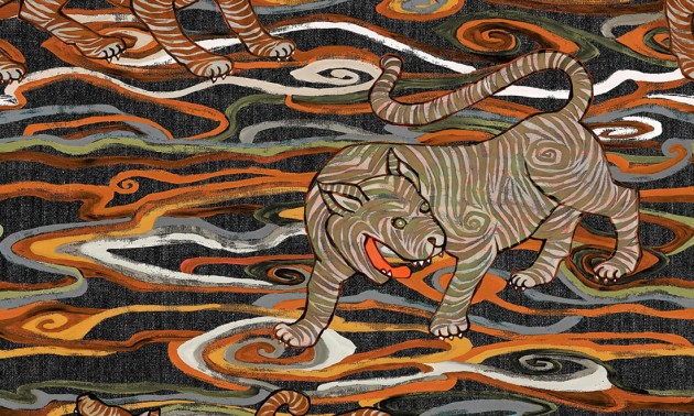 Arte 49570 Gitane Tigris Burnt Sienna - tapeta w tygrysy