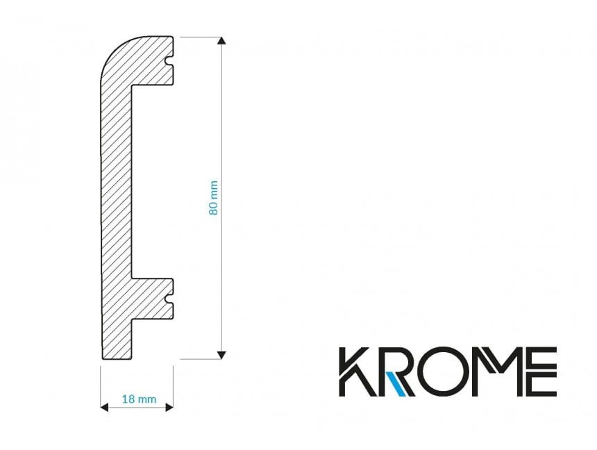 Listwa przypodłogowa Krome P8018B czarna
