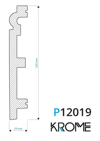 Listwa przypodłogowa Krome P12019B czarna