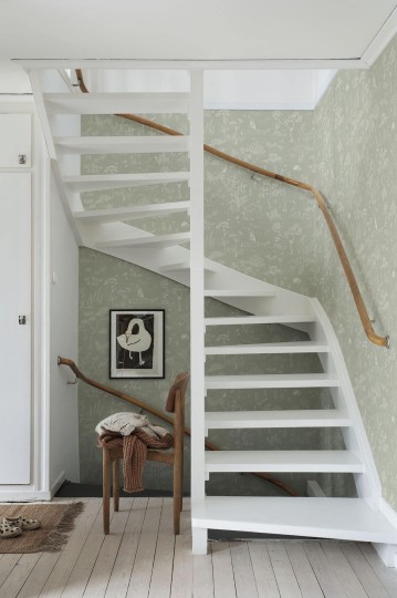 Sandberg 232-38 Familj II Hollie Pistachio - tapeta leśne zwierzątka