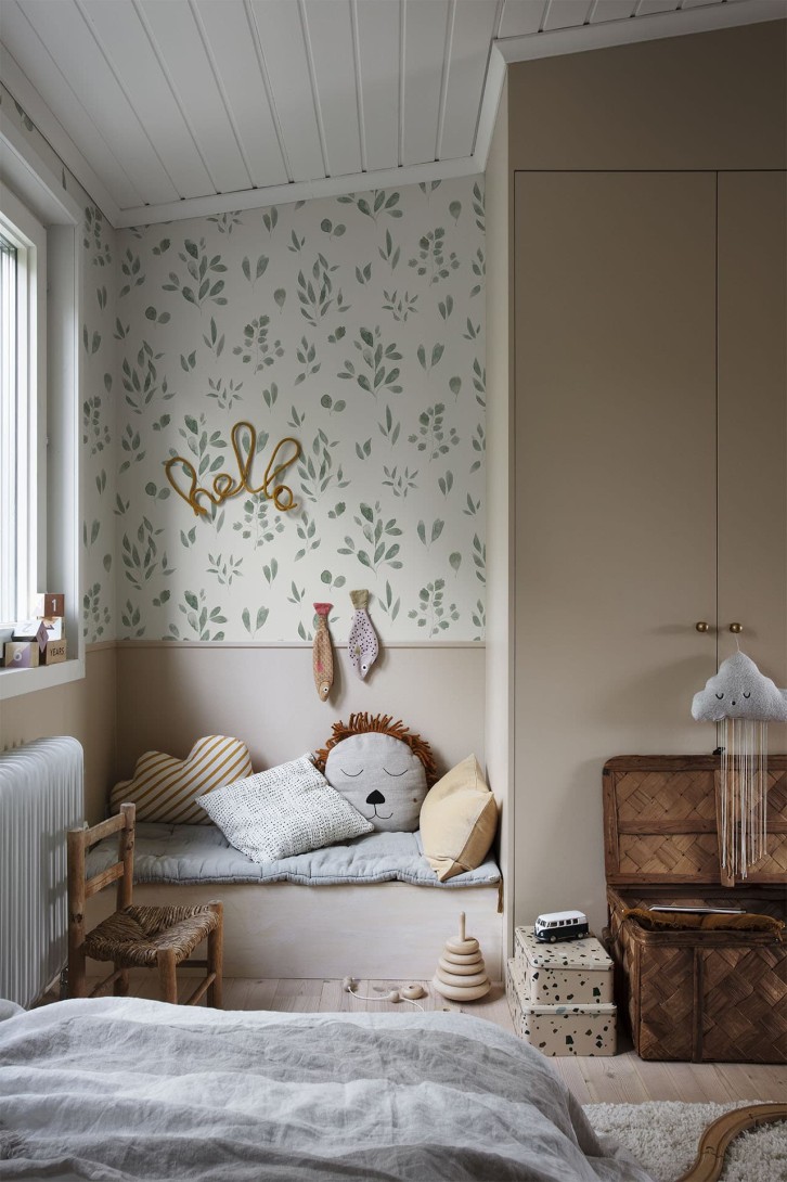 Sandberg 242-38 Familj II Belle Jade - tapeta w liście