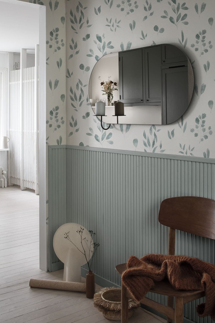 Sandberg 242-36 Familj II Belle Ocean Blue - tapeta w liście