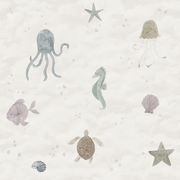 Sandberg 652-45 Familj II Della Alice Confetti - mural morskie zwierzątka