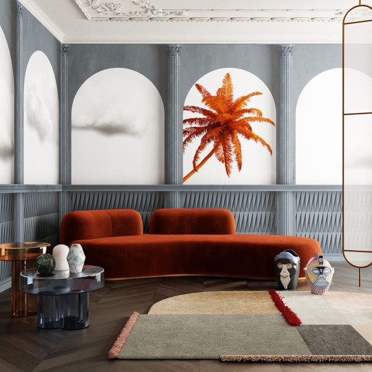 Inkiostro Bianco INKDGIV2101 Architecture Palatina - mural z palmą