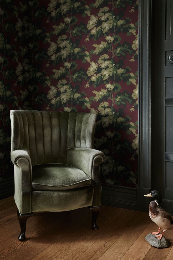 Tapeta Sandberg L’Hotel 444-94 Raphael Dark Red