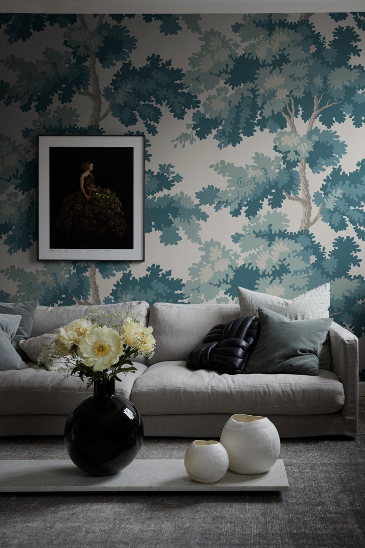 Sandberg S10176 Special Edition Raphael Forest Teal - mural z drzewami