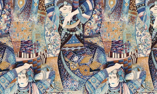 Arte 97642 Decors & Panoramiques Odisha Dance Indigo Myth - mural taniec indyjski
