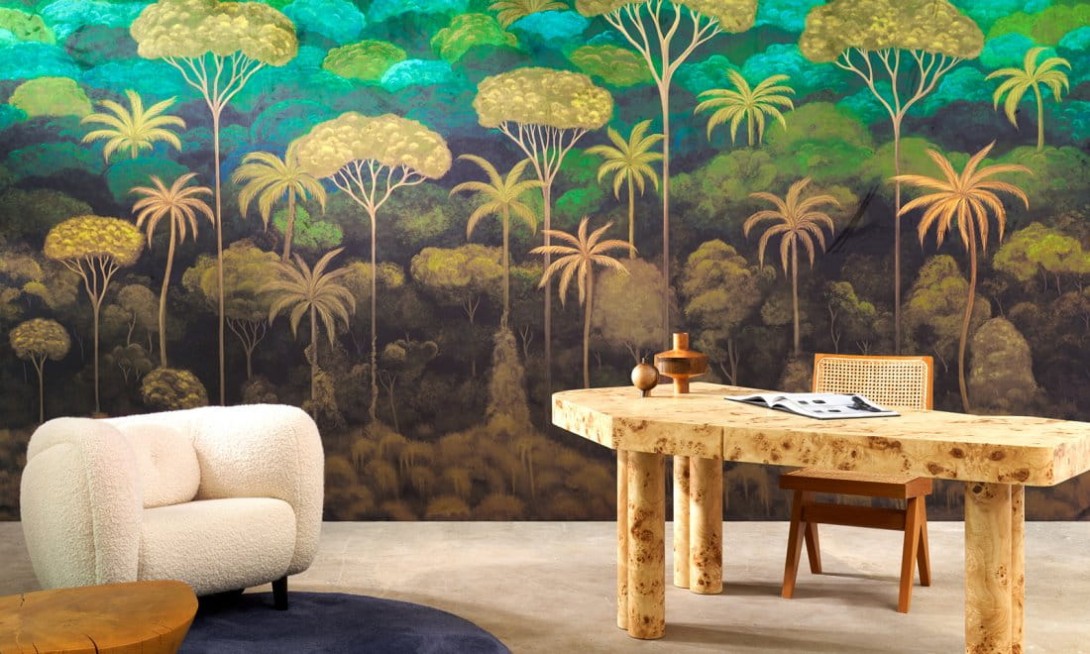 Arte 97650 Decors & Panoramiques Ciel Tropical Bright Midnight - mural z lasem tropikalnym