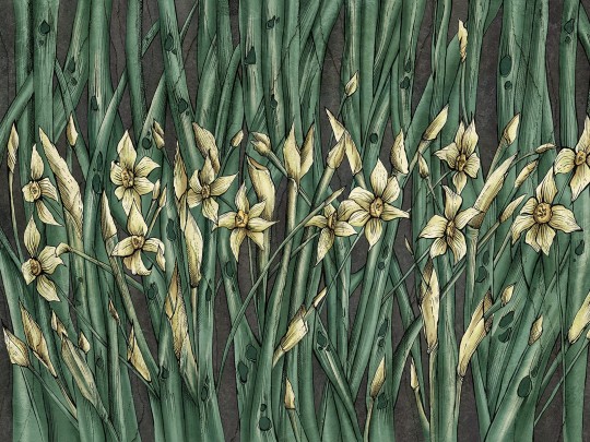 Wallcraft 445 32 2102 Narcise - mural z narcyzami