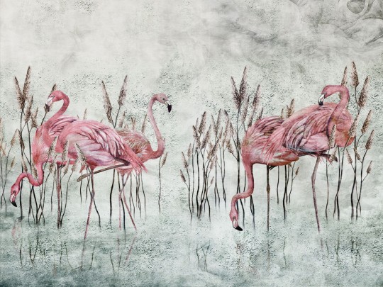 Wallcraft 375 31 2101 Fenicottero - mural z flamingami