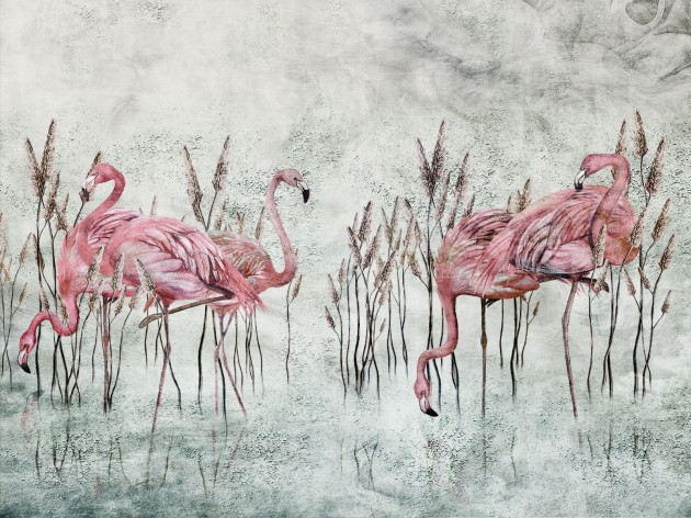 Wallcraft 375 31 2101 Fenicottero - mural z flamingami