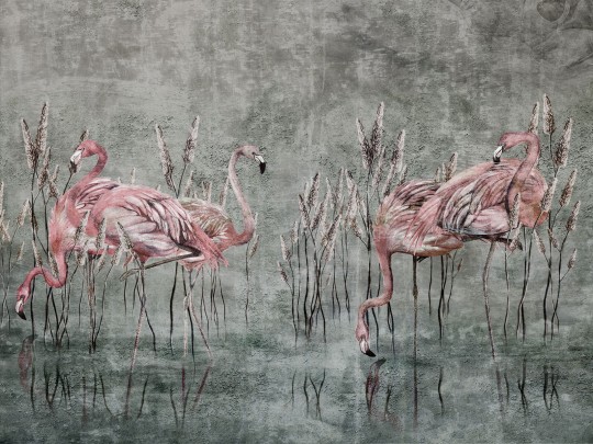 Wallcraft 375 32 2101 Fenicottero - mural z flamingami