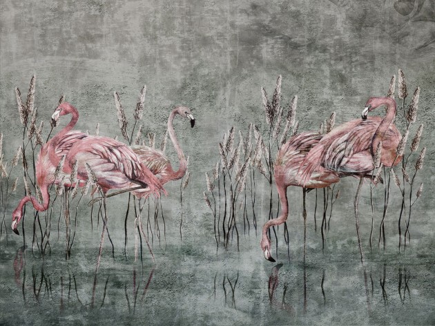 Wallcraft 375 32 2101 Fenicottero - mural z flamingami