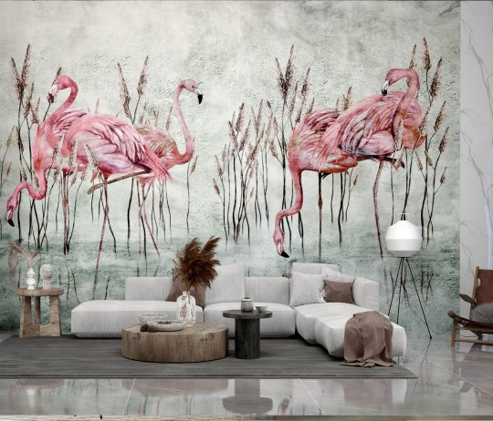 Wallcraft 375 32 2101 Fenicottero - mural z flamingami