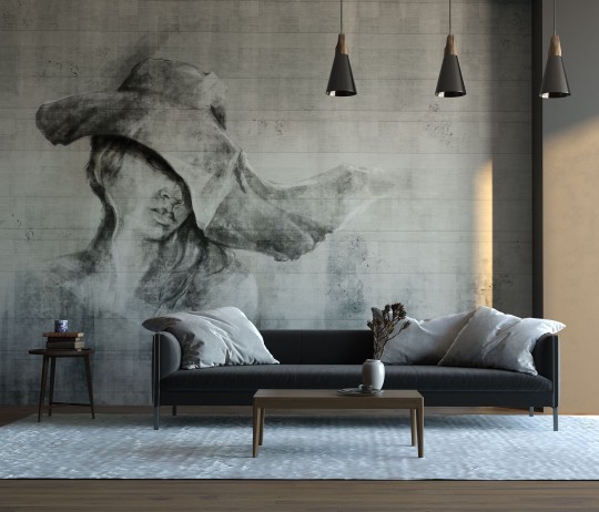 Wallcraft 325 34 2101 Virgo - mural ombre