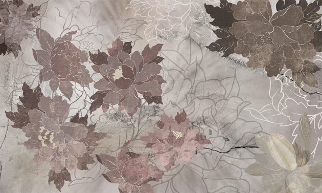Skinwall 758C SUITE JAPANESE FLOWERING - tapeta z kwiatami