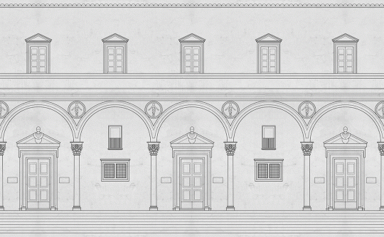 Skinwall 724B SUITE OSPEDALE DEGLI INNOCENTI PALACE - tapeta z pałacem