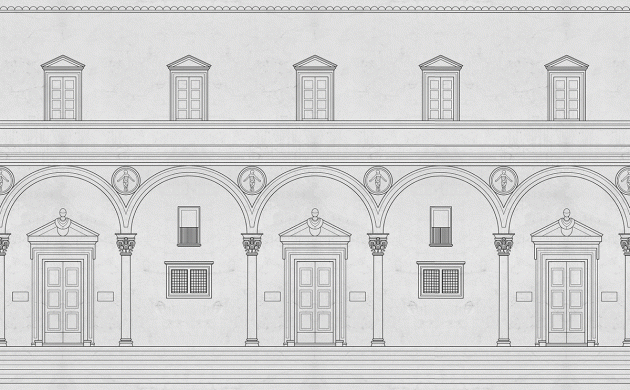 Skinwall 724B SUITE OSPEDALE DEGLI INNOCENTI PALACE - tapeta z pałacem