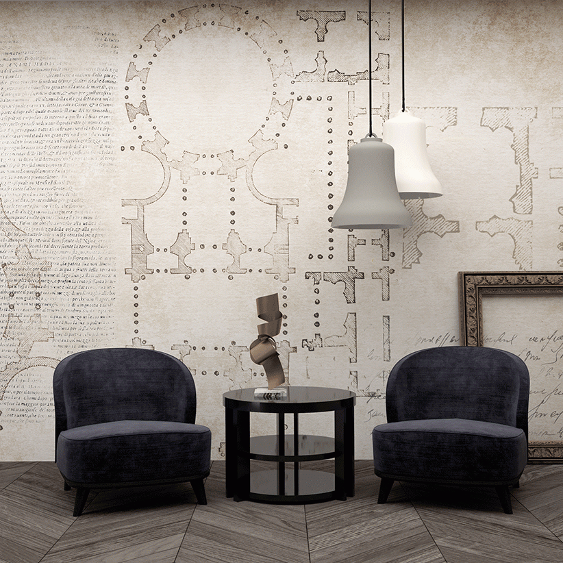 Skinwall 713A SUITE PALLADIO - tapeta z zapiskami