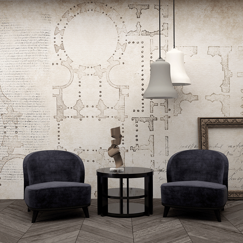 Skinwall 713B SUITE PALLADIO - tapeta z zapiskami