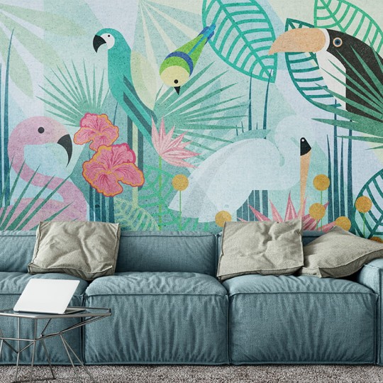 Skinwall 115 ANIMAL ATTITUDE OASIS - tapeta z ptakami