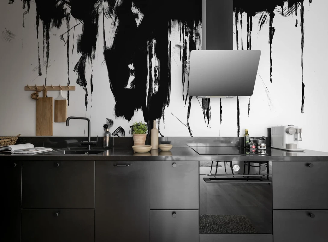 Rebel Walls R18241 Linda Vagnelind Direction Graphite - mural artystyczny