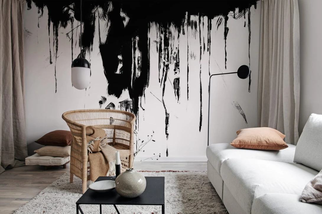 Rebel Walls R18241 Linda Vagnelind Direction Graphite - mural artystyczny