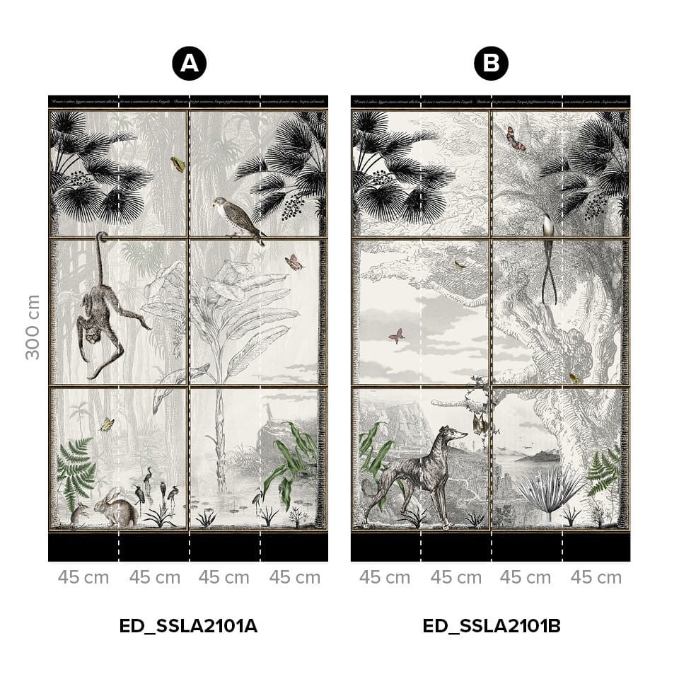 Wall & Deco Suonare Stella La Gabbia 01 - mural egzotyczny