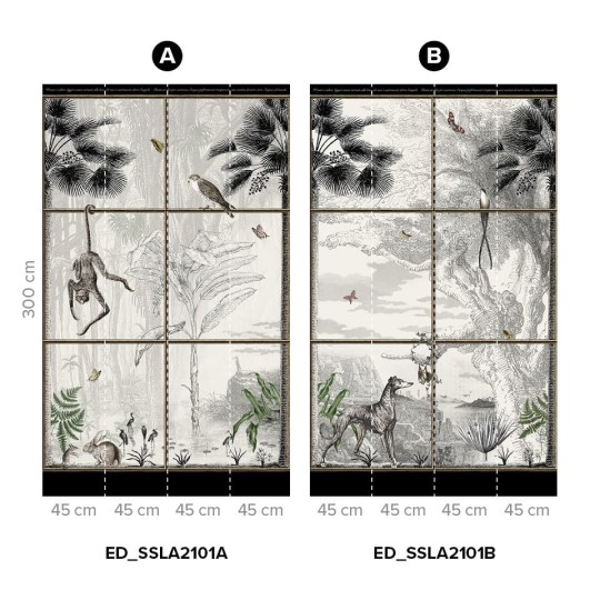 Wall & Deco Suonare Stella La Gabbia 01 - mural egzotyczny