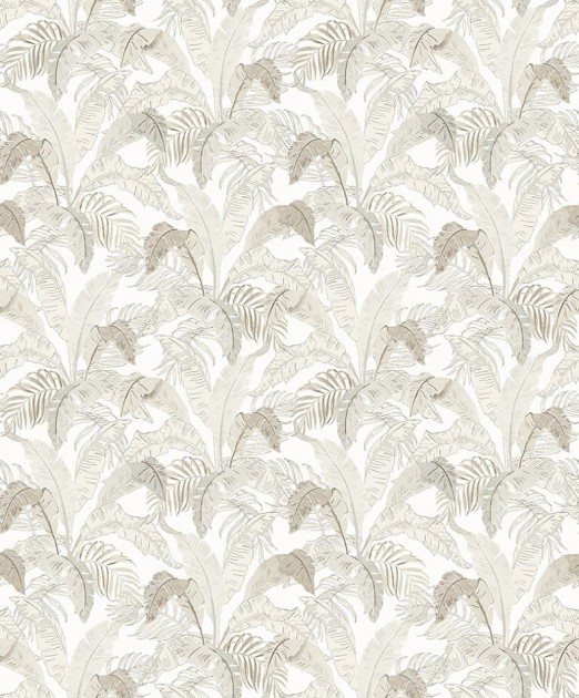 Zoom LOT001 Lotus Botanic Snow - tapeta w liście
