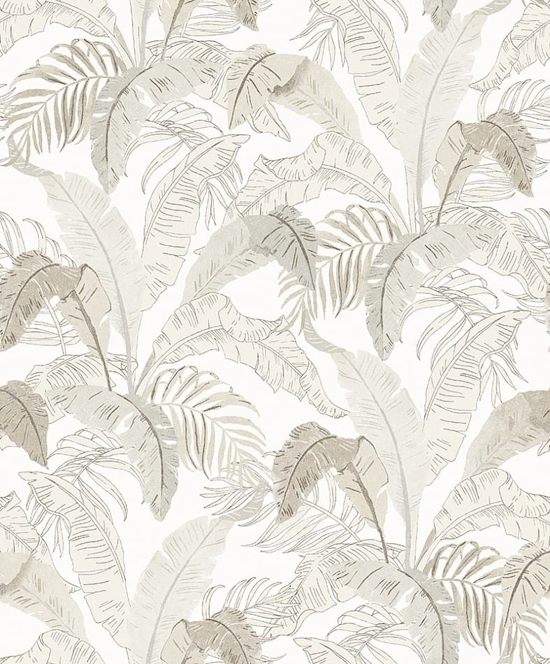 Zoom LOT001 Lotus Botanic Snow - tapeta w liście