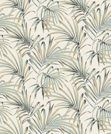 Zoom LOT104 Lotus Palm Teal - tapeta w liście palmy