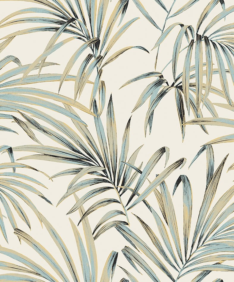 Zoom LOT104 Lotus Palm Teal - tapeta w liście palmy