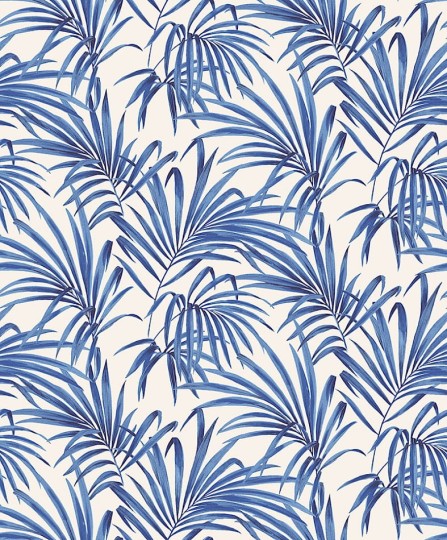Zoom LOT106 Lotus Palm Cobalt - tapeta w liście palmy