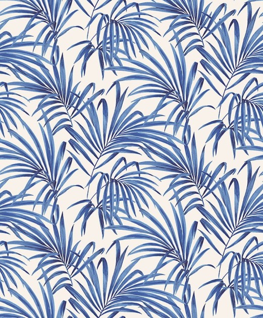 Zoom LOT106 Lotus Palm Cobalt - tapeta w liście palmy