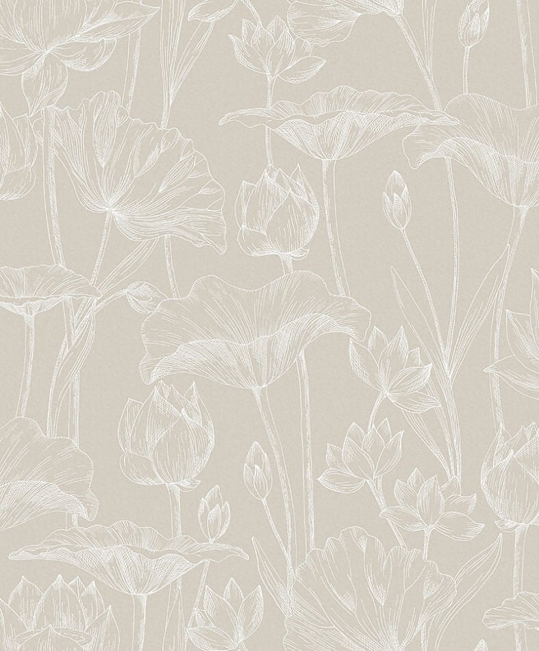 Zoom LOT301 Lotus Lotus Linen - tapeta w kwiat lotosu
