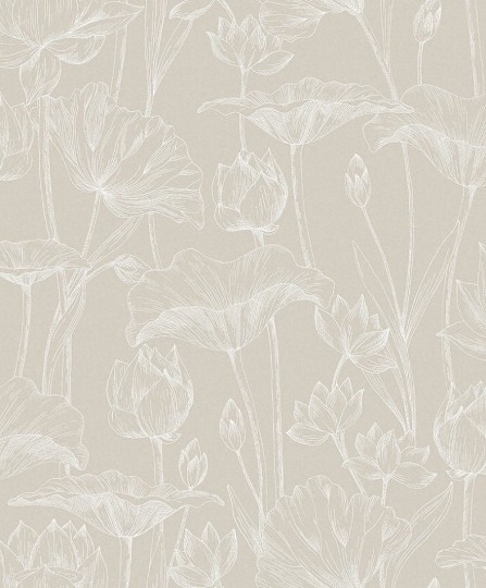 Zoom LOT301 Lotus Lotus Linen - tapeta w kwiat lotosu