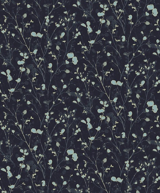 Zoom LOT403 Lotus Alder Teal - tapeta w kwiat olchy