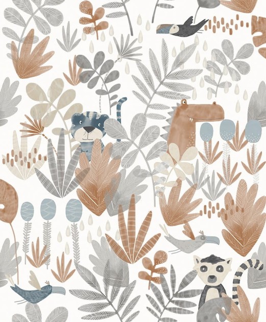 Zoom HAP001 Be Happy Wilderness Arona - tapeta dziecięca dżungla