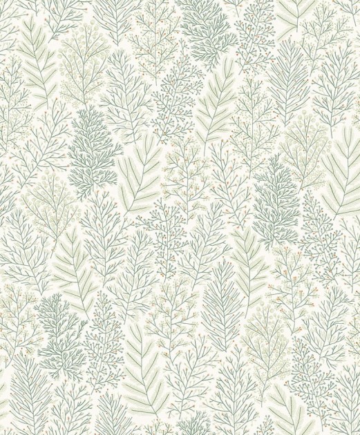 Zoom HAP705 Be Happy Leafy Teal - tapeta dziecięca w liście