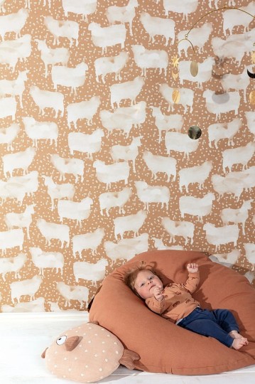 Zoom HAP301 Be Happy Sleepy Ginger - tapeta dziecięca w owieczki